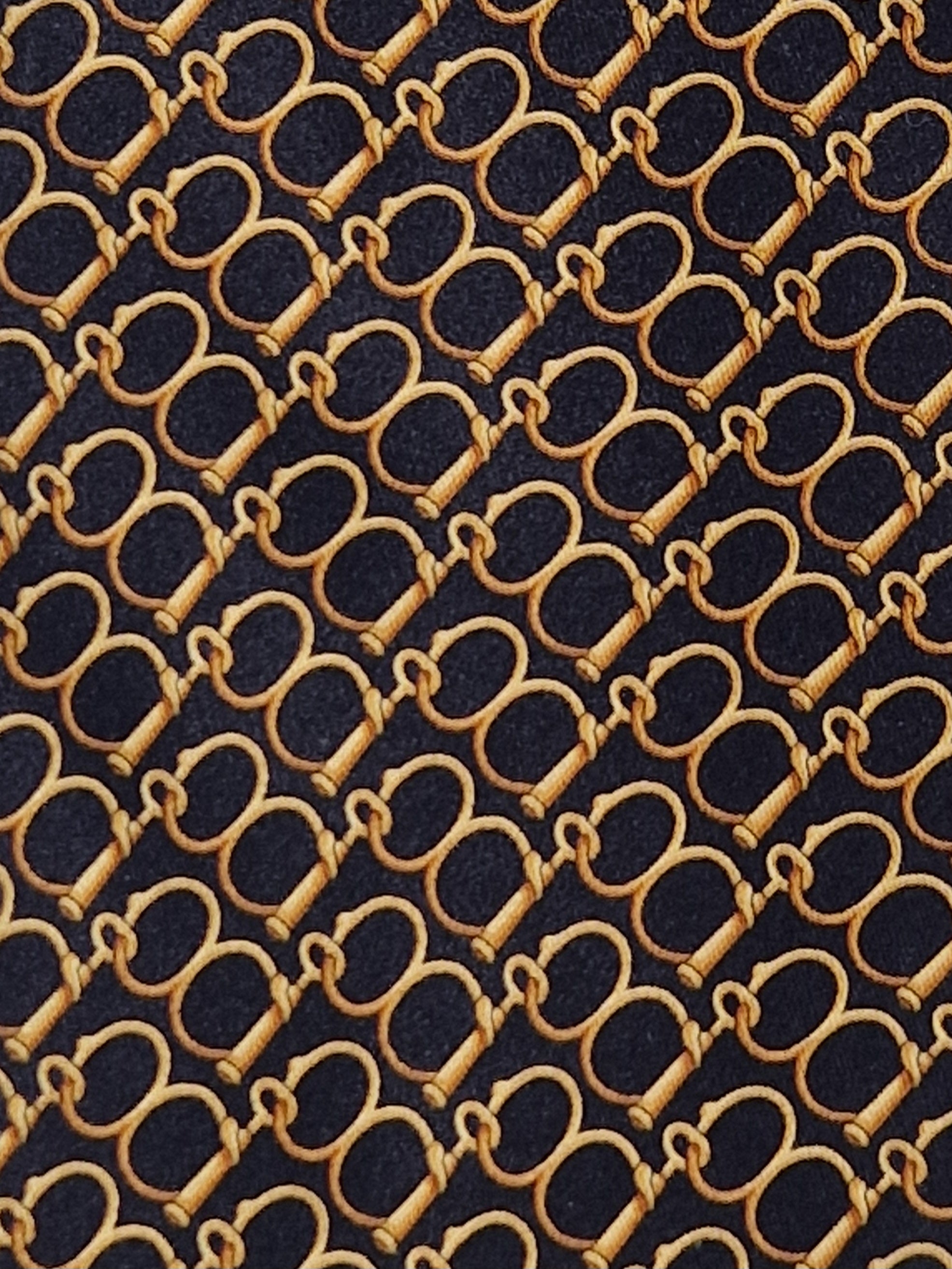 Gucci silk tie black equestrian