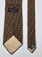 Gucci silk tie black equestrian