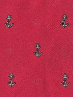 Gucci Vintage silk tie red anchor pattern