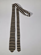 Gucci cotton tie striped black and white knitted
