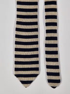 Gucci cotton tie striped black and white knitted
