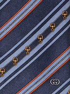 Gucci Vintage silk tie striped blue