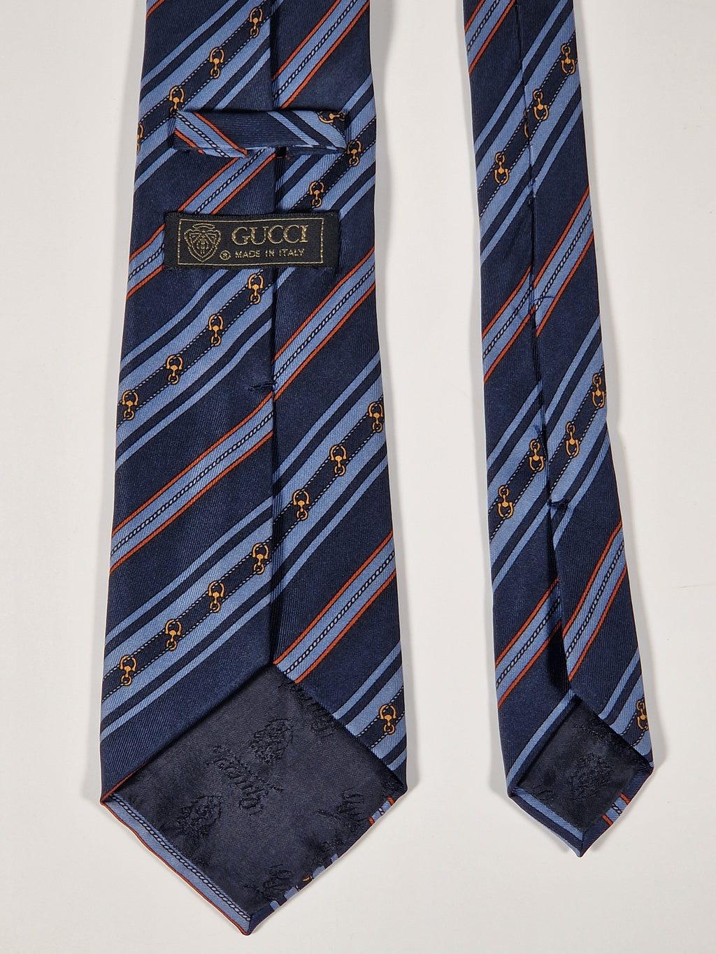 Gucci Vintage silk tie striped blue