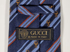 Gucci Vintage silk tie striped blue