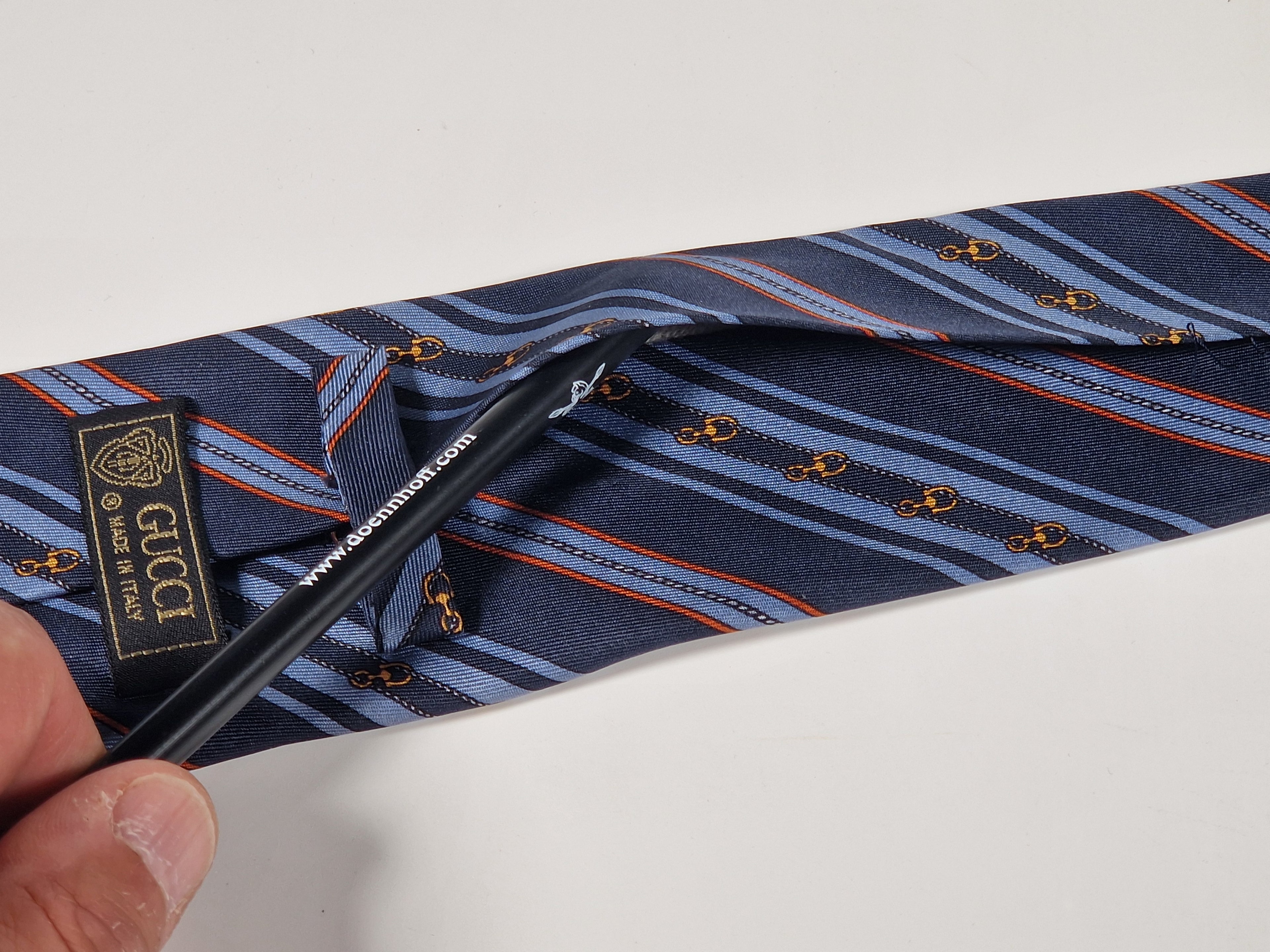Gucci Vintage silk tie striped blue