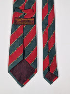 Gucci Vintage silk tie striped red green belt pattern