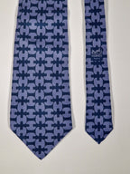 Hermés wide vintage silk tie H pattern 213 FA