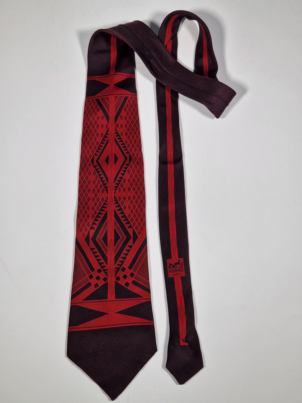 000237 Hermès silk tie brown 237 UA