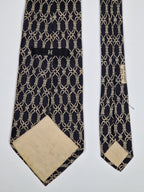 000259 Hermès silk tie black rope pattern Hermès 259 UA tie black