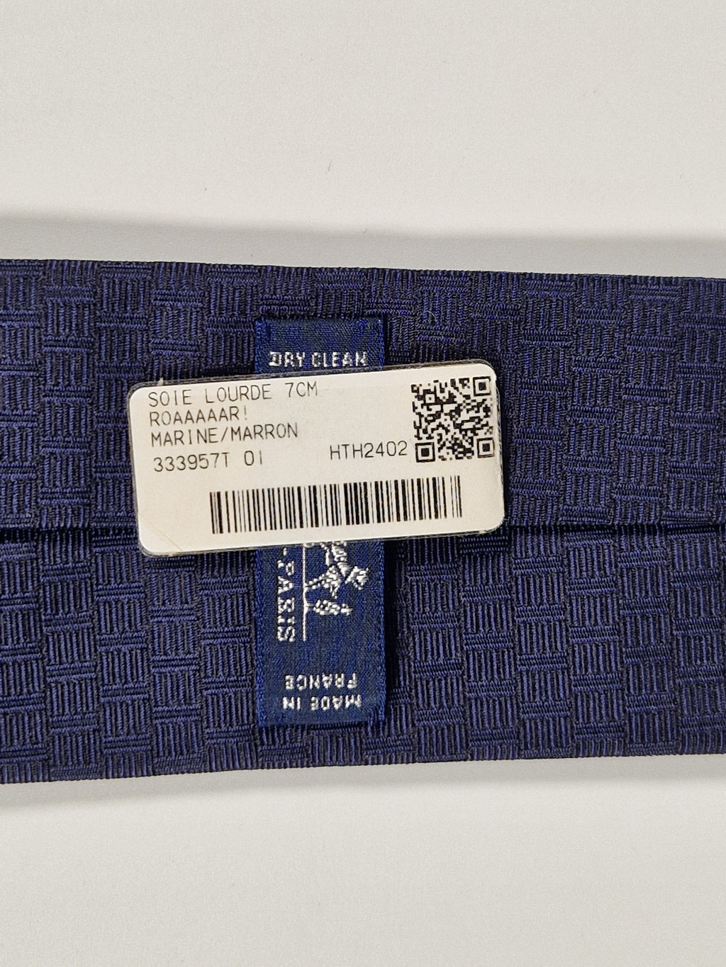 Hermès jaquard silk tie lion blue Hermès 333957 T "ROAAAAAR!"