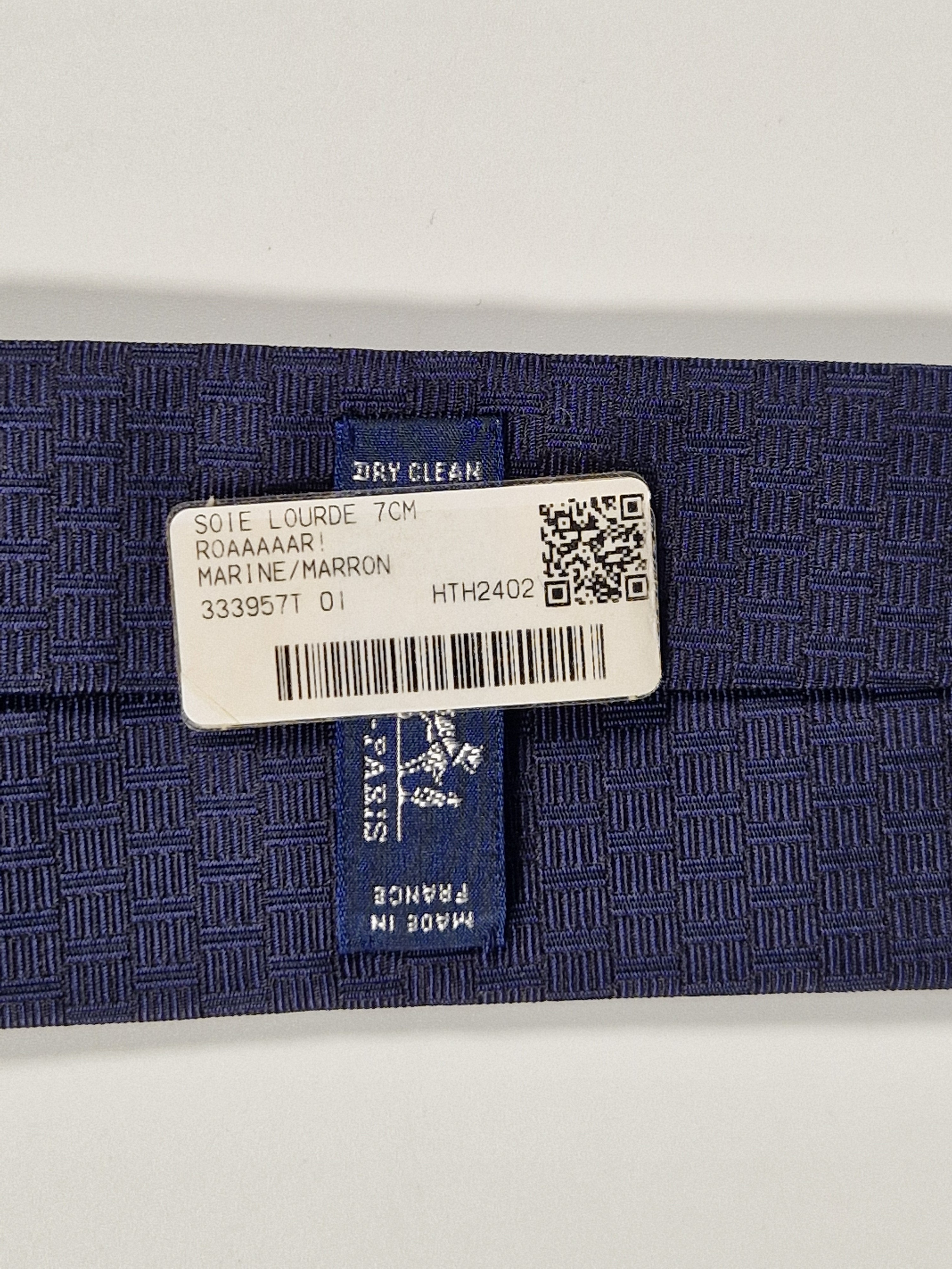 Hermès jaquard silk tie lion blue Hermès 333957 T "ROAAAAAR!"