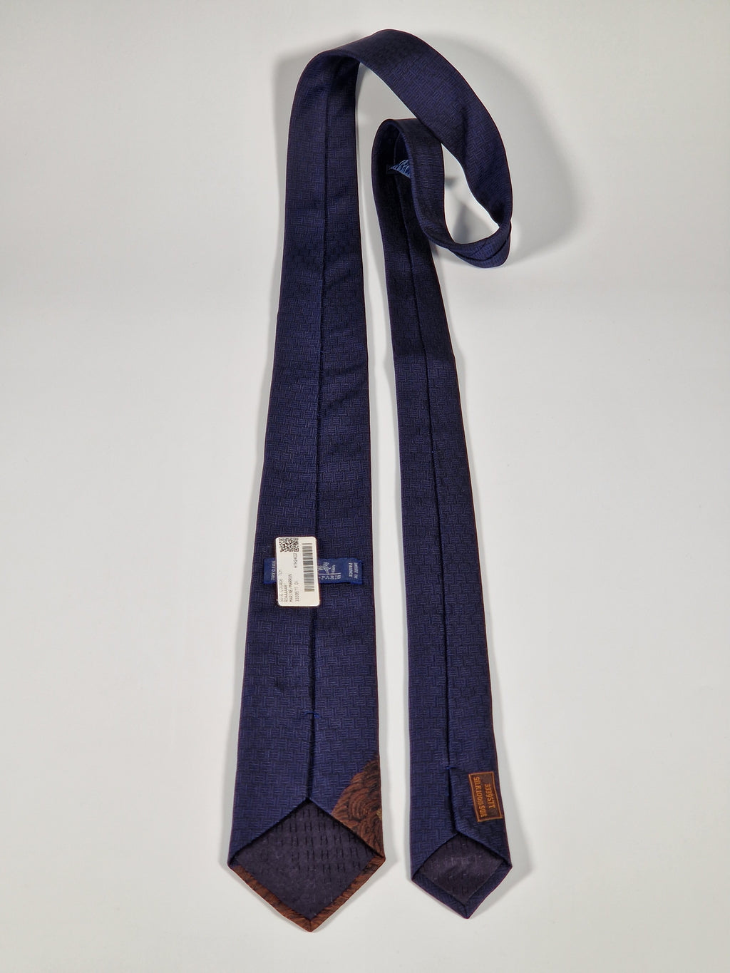 Hermès jaquard silk tie lion blue Hermès 333957 T "ROAAAAAR!"