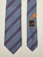 339221  Hermès jaquard tie blue "Jack in the box" 339221 T