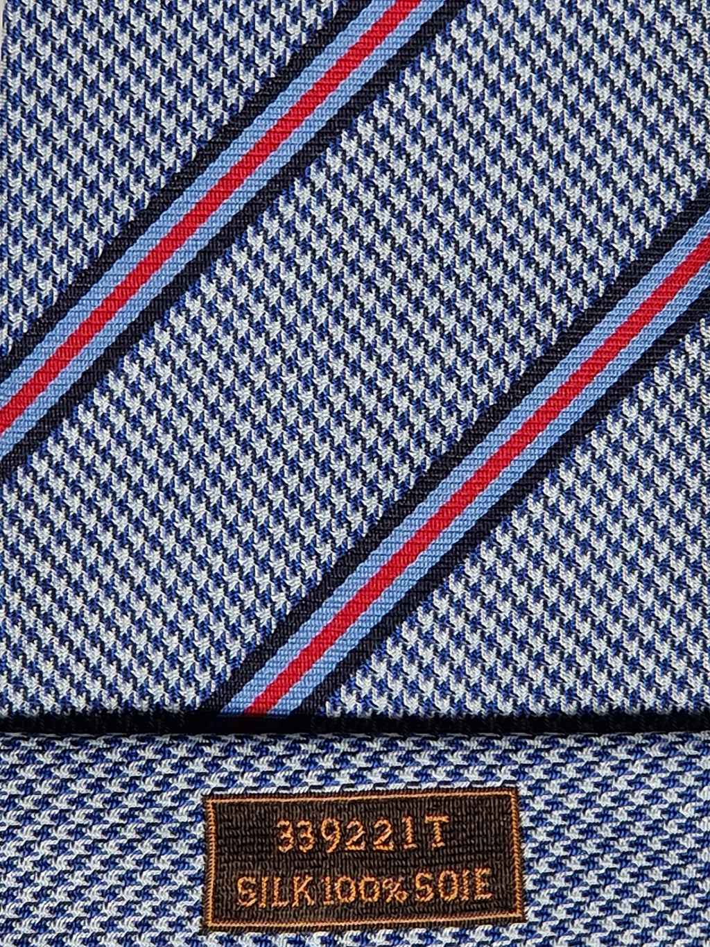 339221  Hermès jaquard tie blue "Jack in the box" 339221 T