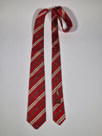 Hermés red silk tie horse 339246 T tie