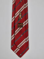Hermés red silk tie horse 339246 T tie
