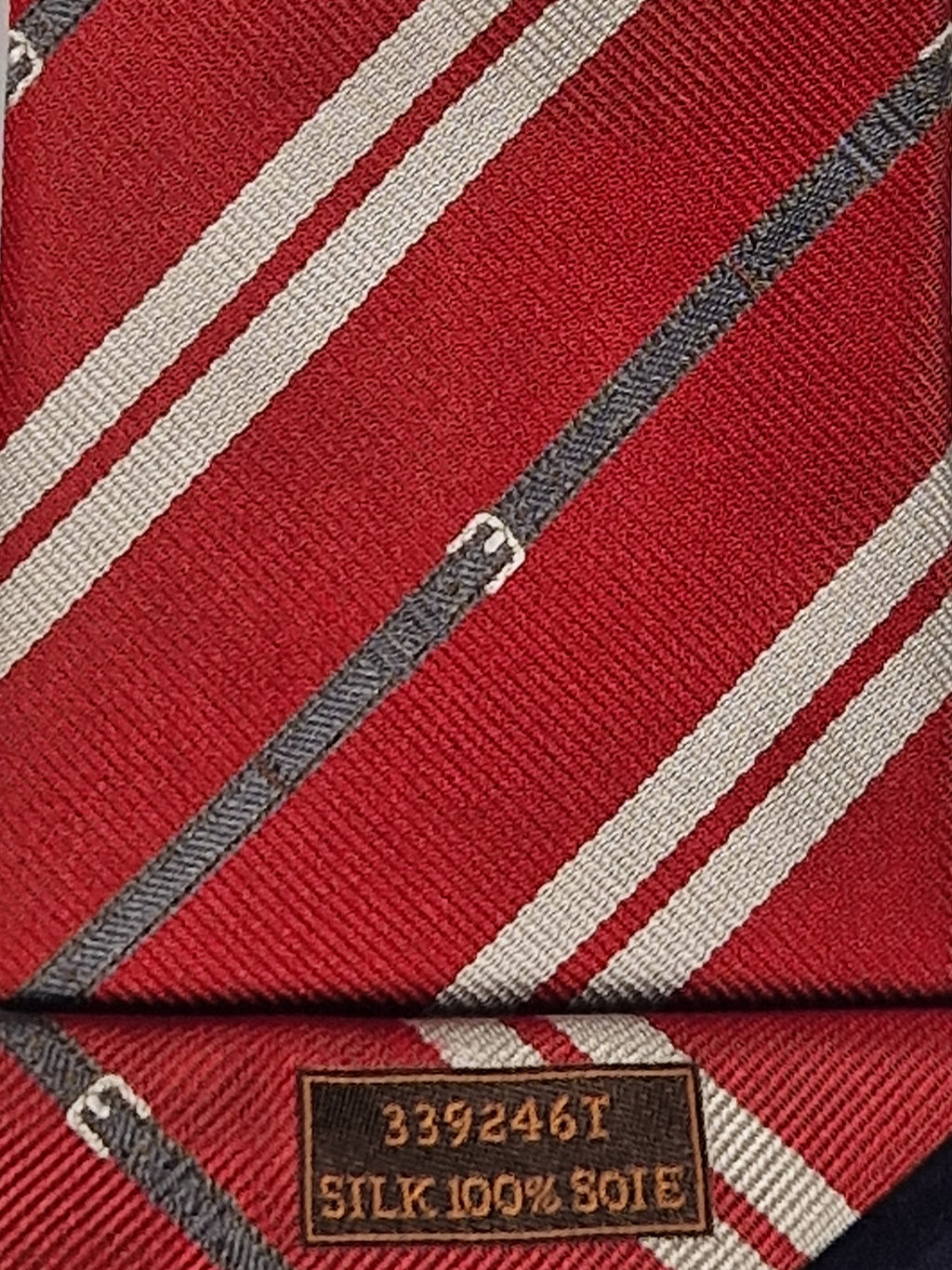Hermés red silk tie horse 339246 T tie