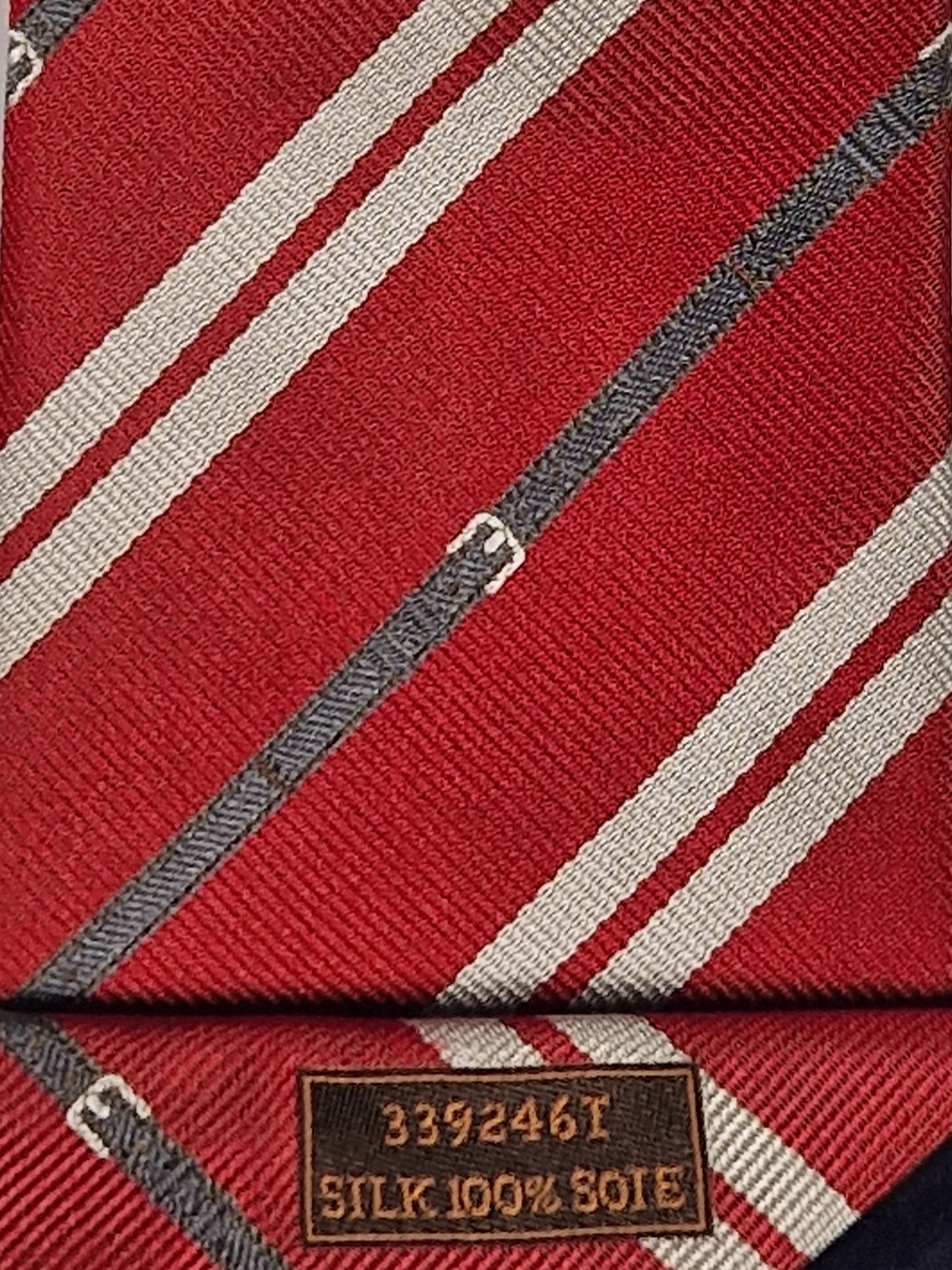 Hermés red silk tie horse 339246 T tie