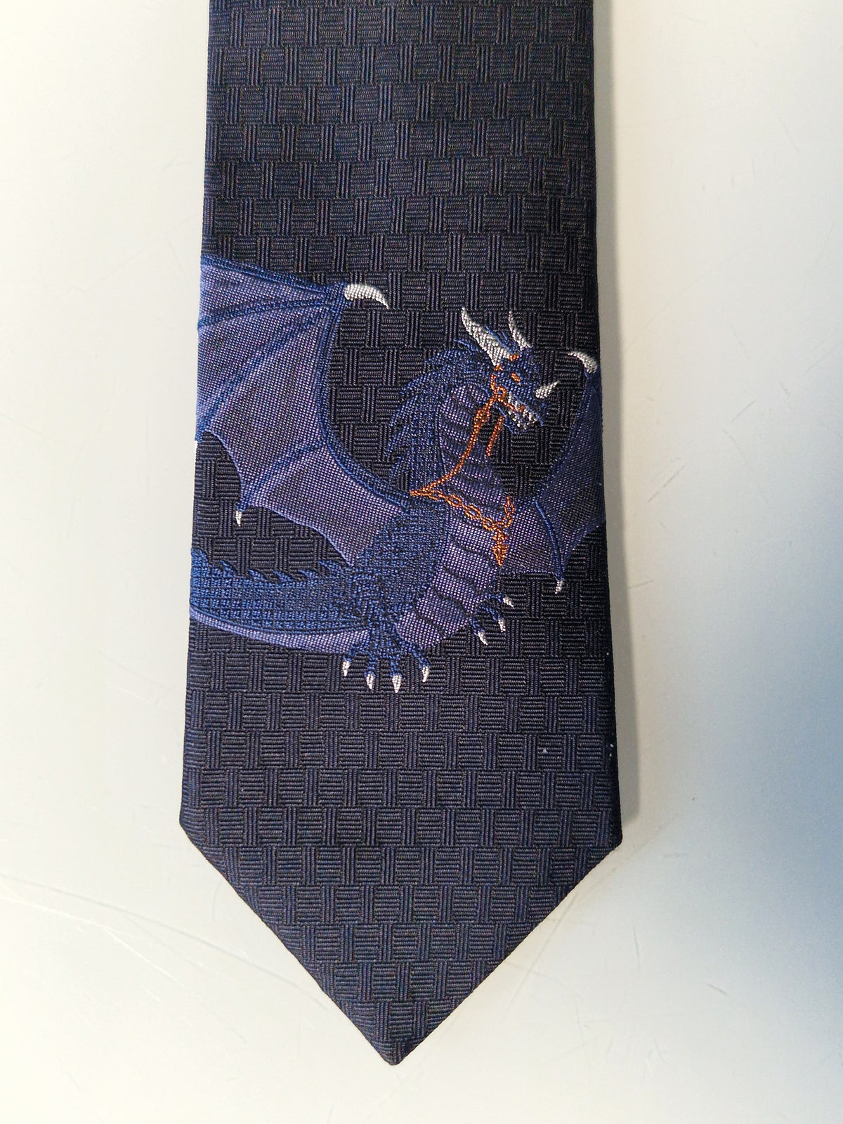 339263 Hermès tie  black dragon Hermès 339263 T tie black
