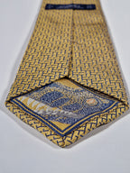 339301 Hermès tie yellow T-rex and H pattern 339301 T