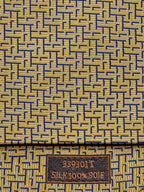 339301 Hermès tie yellow T-rex and H pattern 339301 T