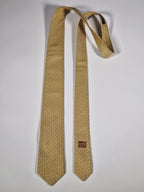 339301 Hermès tie yellow T-rex and H pattern 339301 T
