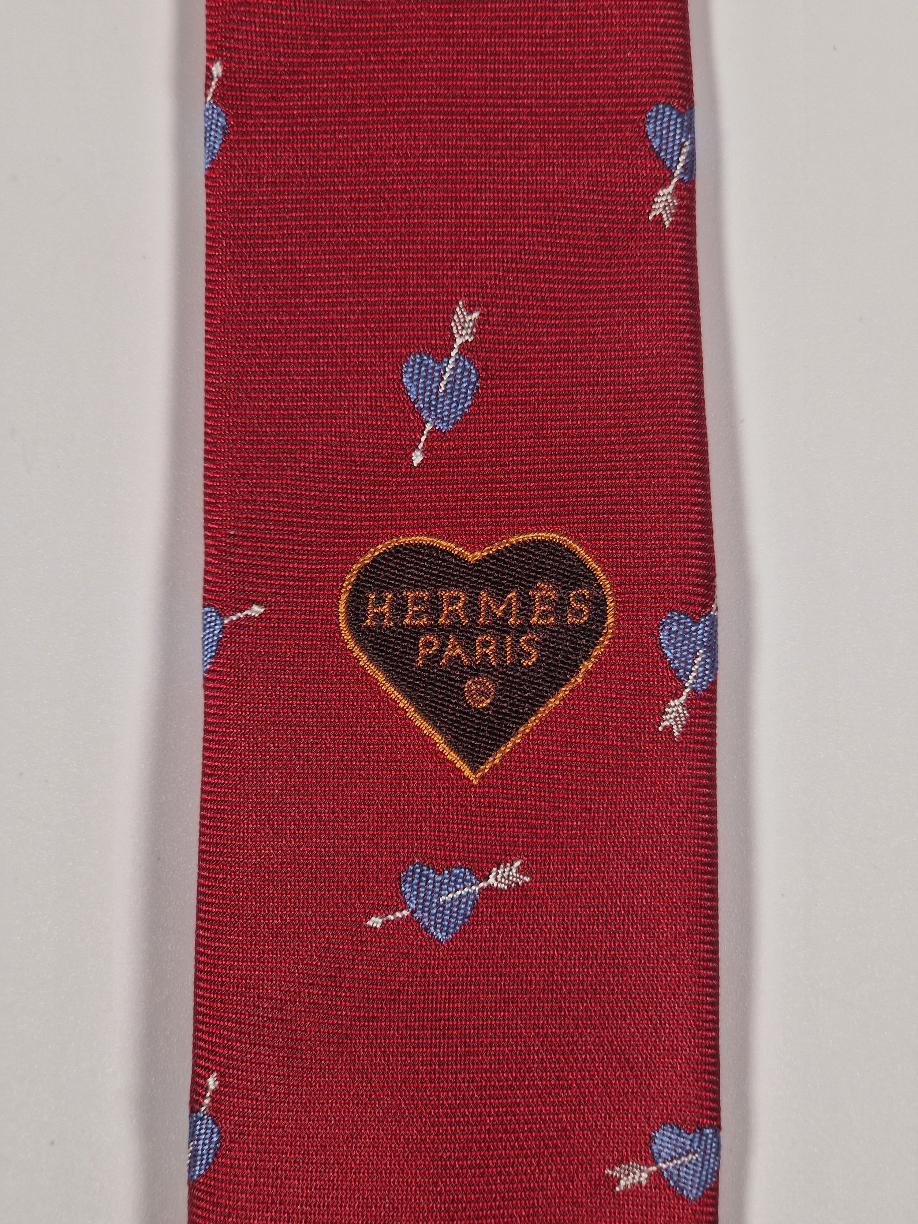 Hermes 339316 T Tie "Heart and arrow"