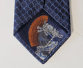 339319  Hermès tie blue 7 H Cheval Punk 339319 T