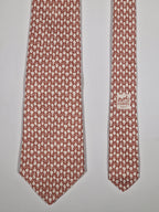 000346 Hermès silk tie pink geometrical pattern 346 MA