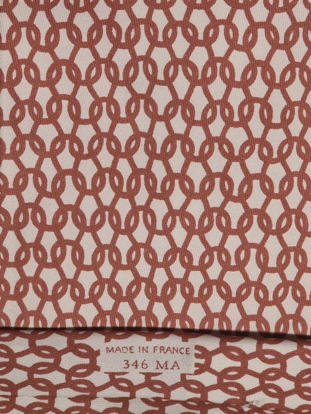 000346 Hermès silk tie pink geometrical pattern 346 MA