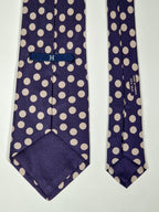 000354 Hermès tie purple spotted 354 MA