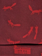 000378 Hermès tie burgundy fox pattern 378 EA