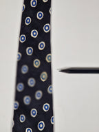 000391 Hermès tie black spotted 391 PA