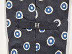 000391 Hermès tie black spotted 391 PA
