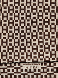 Vintage Hermès silk tie brown white H pattern 417 EA
