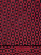 000417 Hermès silk tie red vintage H pattern 417 EA