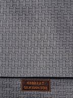 Hermès jaquard silk tie grey  H pattern and cow 428822 T