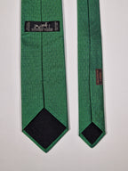 Hermès jaquard silk tie green H and golf pattern 428897 T