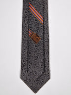 428979 Hermès jaquard tie black Circuit Board pattern 428979 T