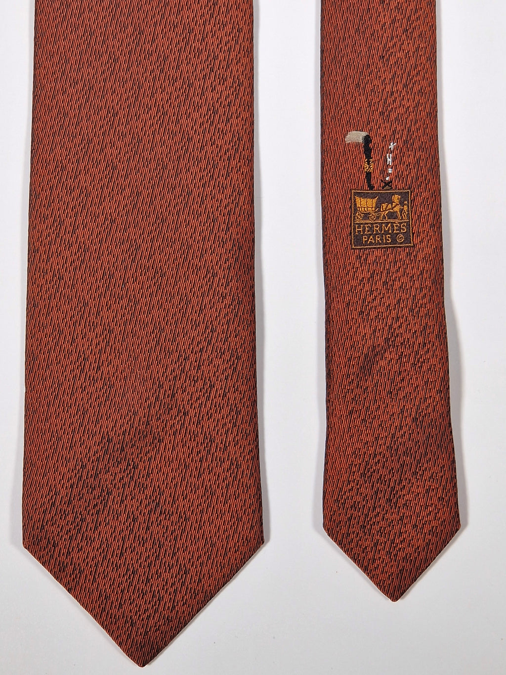 428999 Hermès tie bronze indian and horse pattern 428999 T