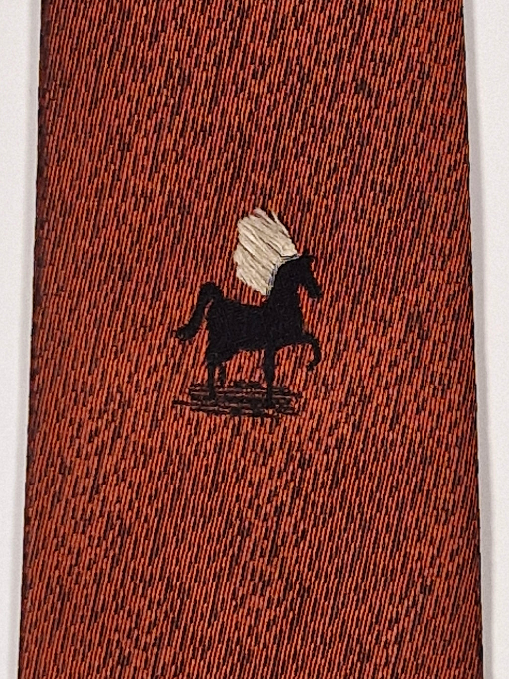 428999 Hermès tie bronze indian and horse pattern 428999 T