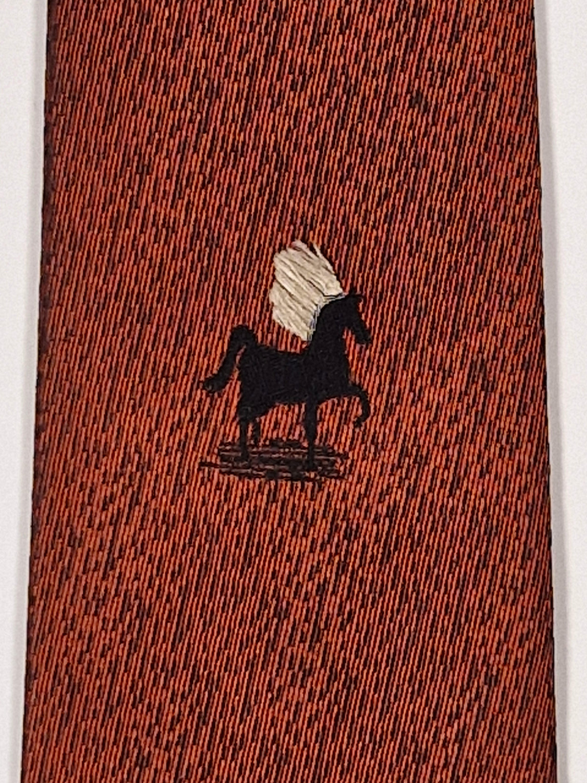 428999 Hermès tie bronze indian and horse pattern 428999 T