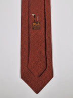 428999 Hermès tie bronze indian and horse pattern 428999 T