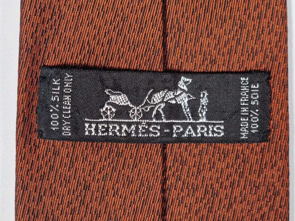 428999 Hermès tie bronze indian and horse pattern 428999 T