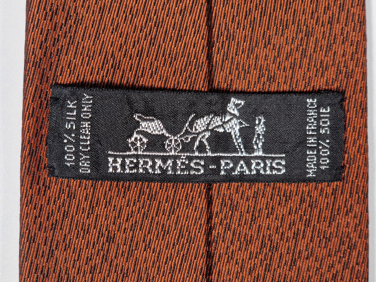 428999 Hermès tie bronze indian and horse pattern 428999 T