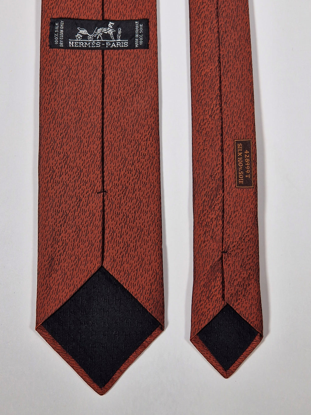 428999 Hermès tie bronze indian and horse pattern 428999 T