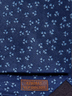 Hermès silk tie blue heart pattern 429086 T