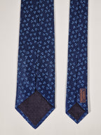 Hermès silk tie blue heart pattern 429086 T
