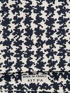 Hermés wide vintage silk tie black and white 437 PA