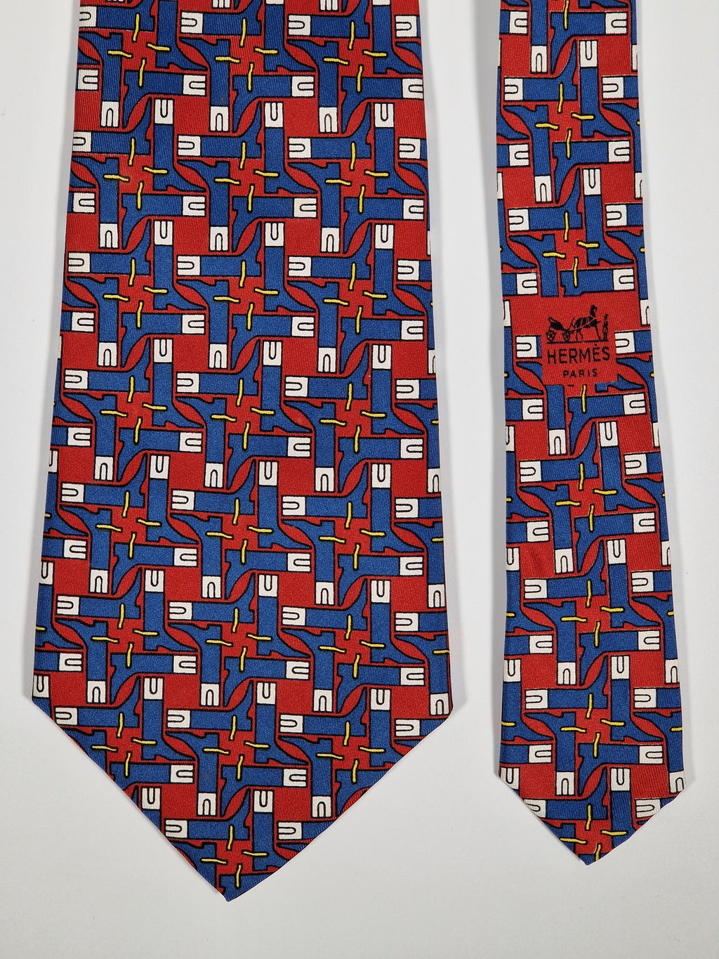 Hermés 454 HA Tie, Hermés wide vintage tie